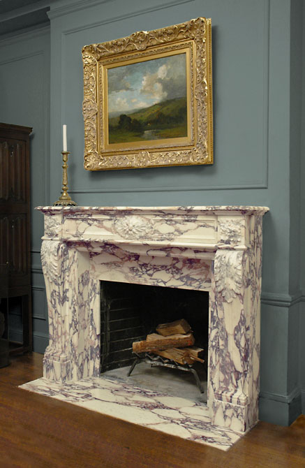calacatta marble fireplace mantel