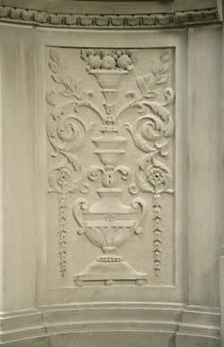 detail limestone carving