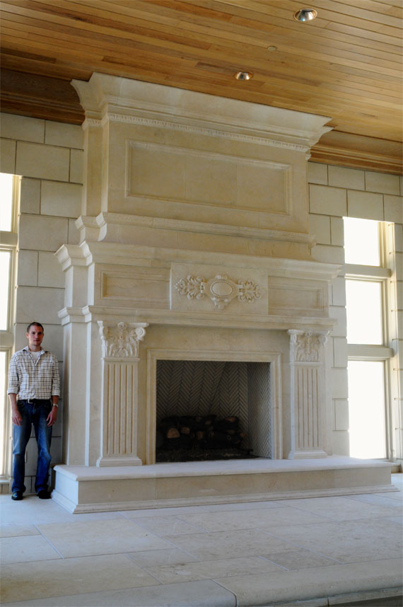 shows reference to fireplace height