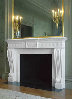 daisy chain fireplace mantel with mirror