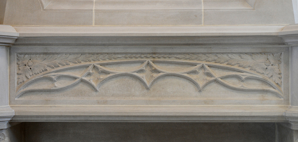 fireplace limestone gothic design