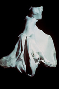 marble sculpture of figure with dress